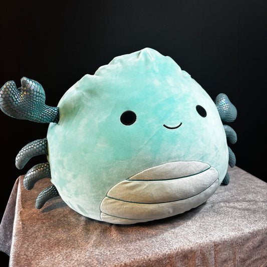 16” Carpio Crab Squishmallow Plush Blue Teal Glitter Claws Jazwares