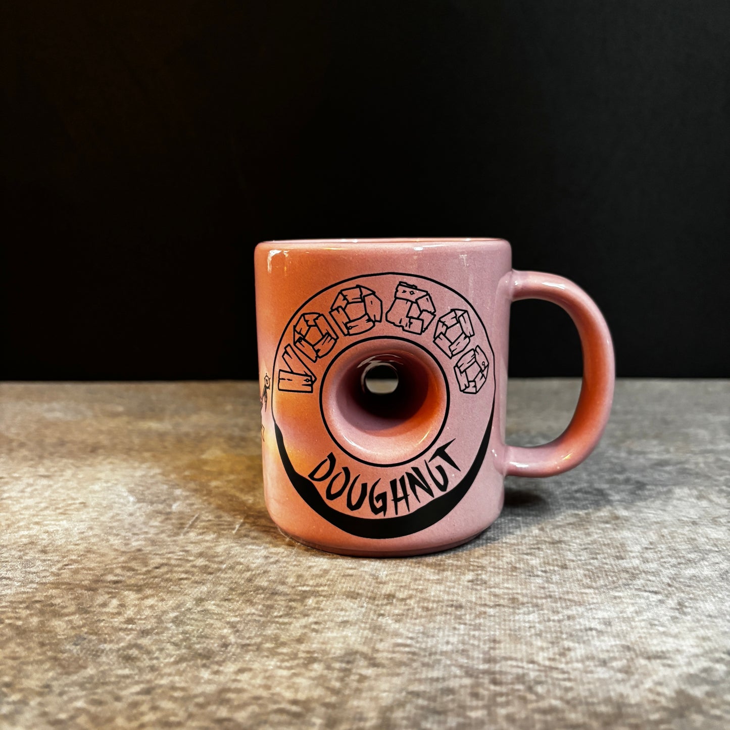 Voodoo Doughnut Donut Pink Hole Ceramic Coffee Mug - Magic - Made Is USA - Adult