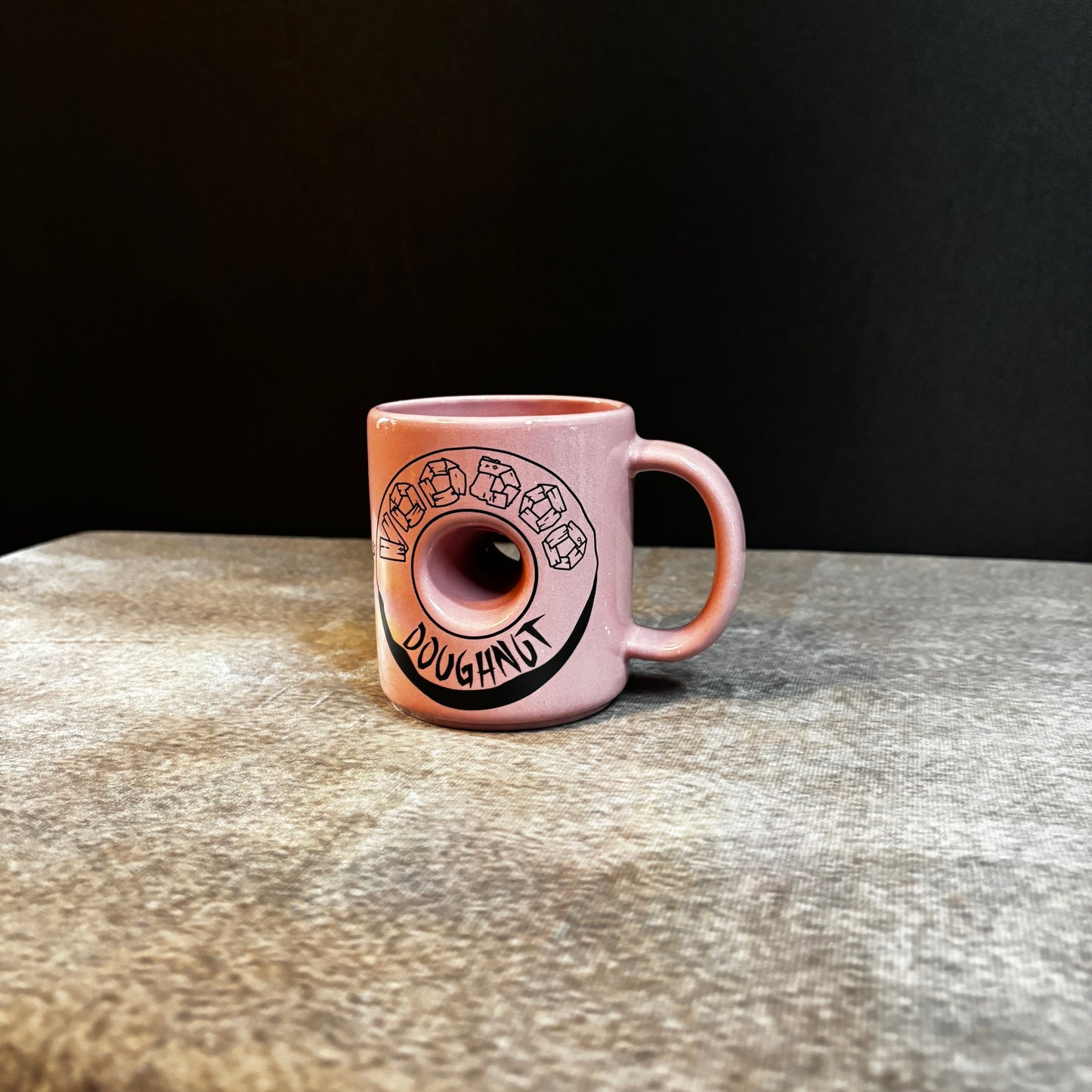 Voodoo Doughnut Donut Pink Hole Ceramic Coffee Mug - Magic - Made Is USA - Adult