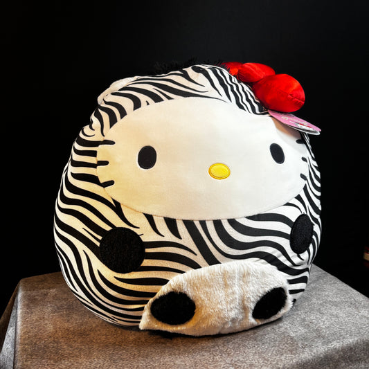 Hello Kitty Zebra 2021 Squishmallow Kellytoy 20” Jumbo Squishy Plush Pillow Toy