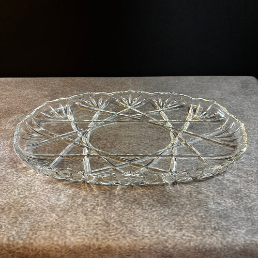 Glass Mikasa Roxborough Glass Hostess Tray 15" Holidays Serving Decor