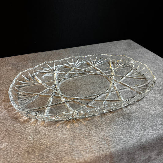 Glass Mikasa Roxborough Glass Hostess Tray 15" Holidays Serving Decor