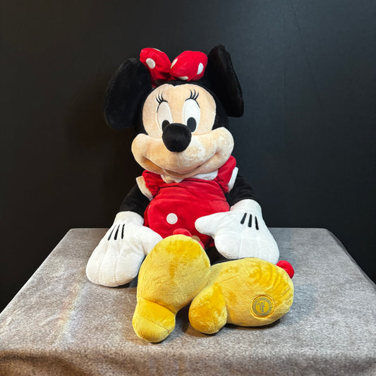 Disney Minnie Mouse Large Plush Stuffed Animal Red Dress Yellow Shoes