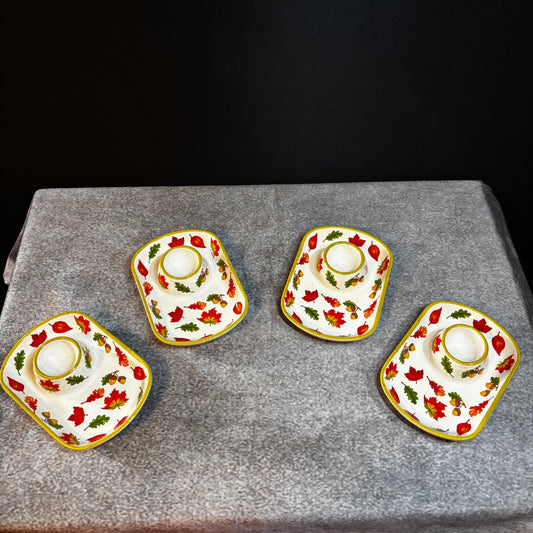 Tempt-Tations By Tara Seasonal Pattern Egg/Snack Plates